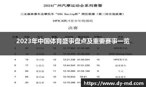 2023年中国体育盛事盘点及重要赛事一览