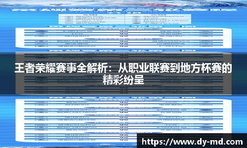 王者荣耀赛事全解析：从职业联赛到地方杯赛的精彩纷呈