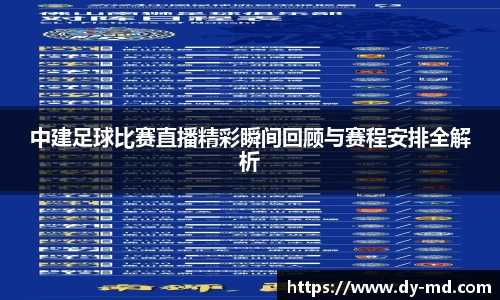中建足球比赛直播精彩瞬间回顾与赛程安排全解析