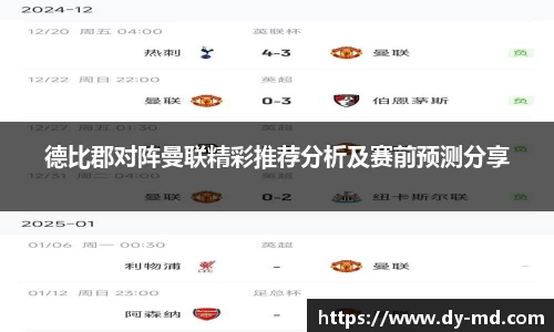 德比郡对阵曼联精彩推荐分析及赛前预测分享